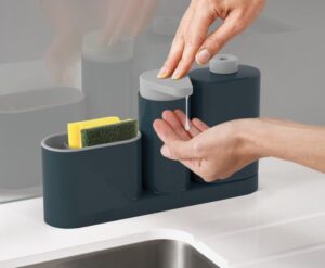 SinkBase Plus Grey sink organizer by Joseph Joseph