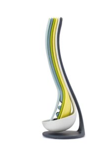Space-saving nesting kitchen utensils from Joseph Joseph with magnetic stand in multi-colour