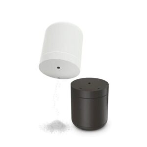 Magnetic salt and pepper travel set from Joseph Joseph ? compact grey and green shakers
