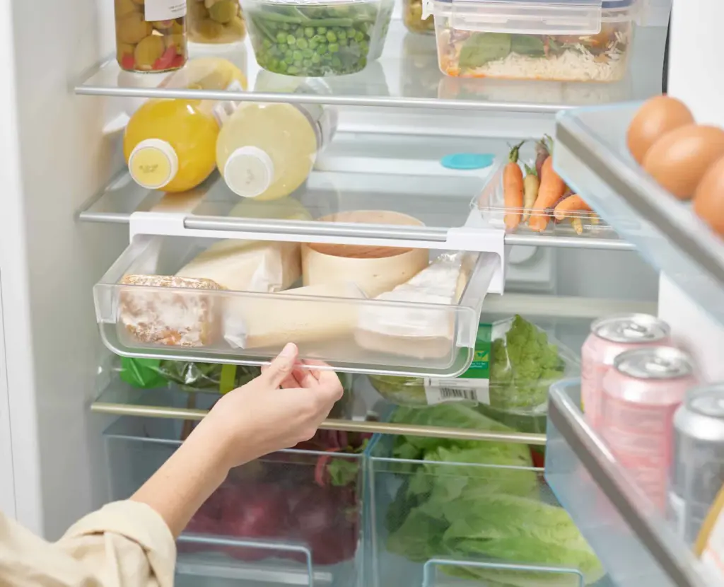 Joseph Joseph FridgeStore fridge organisation tips in a modern kitchen