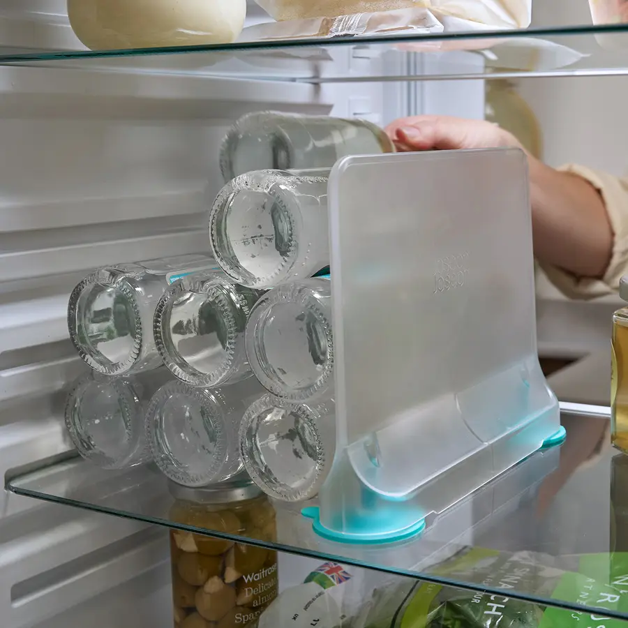 Joseph Joseph FridgeStore fridge organisation tips in a modern kitchen